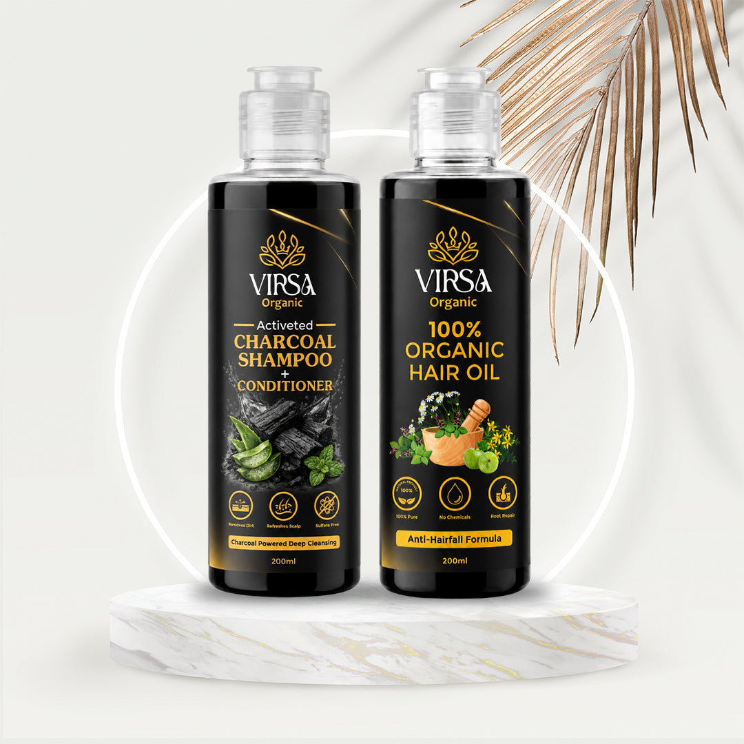 Virsa Organic Hair Oil & Shampoo Bundle