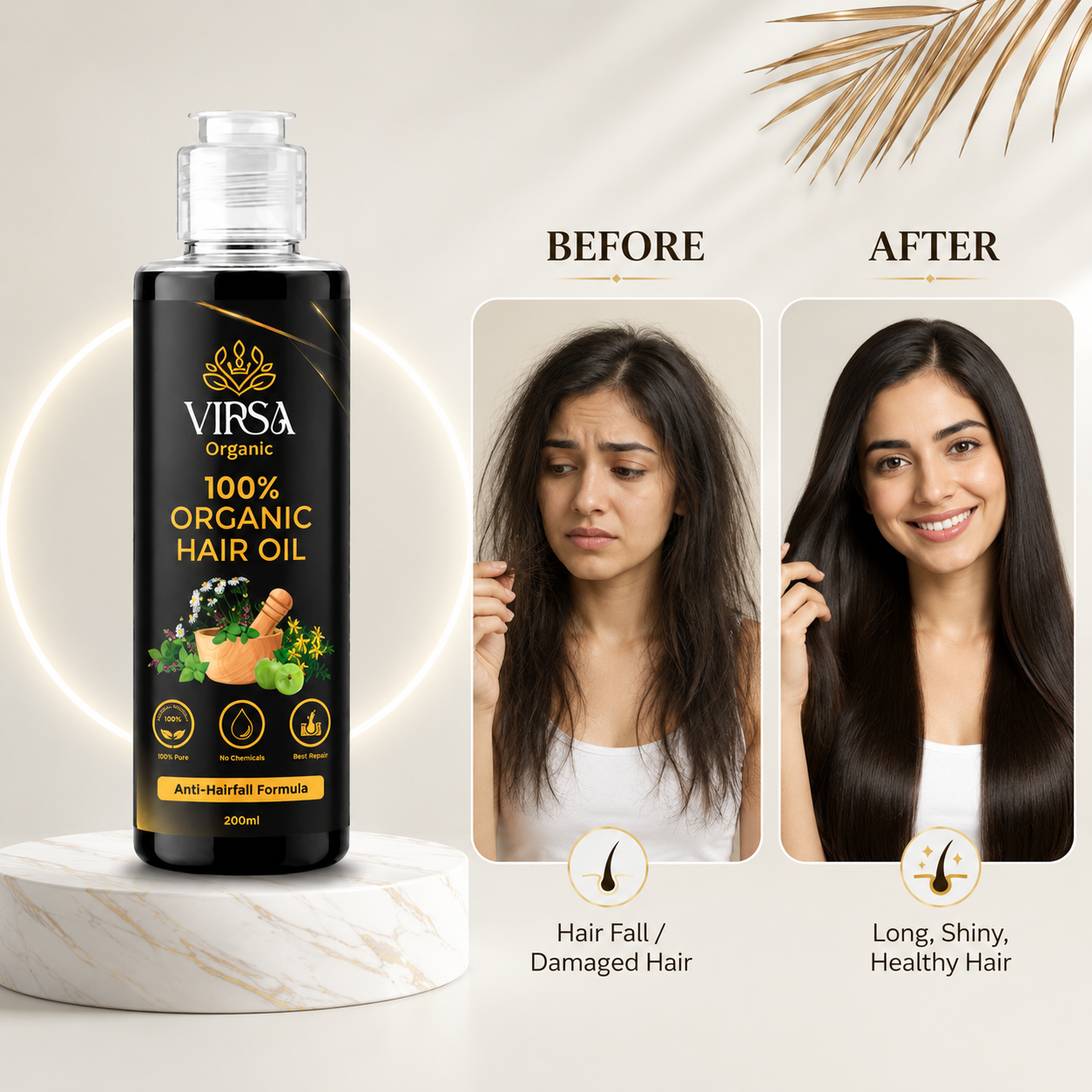Virsa Organic hair Oil - 100% Organic