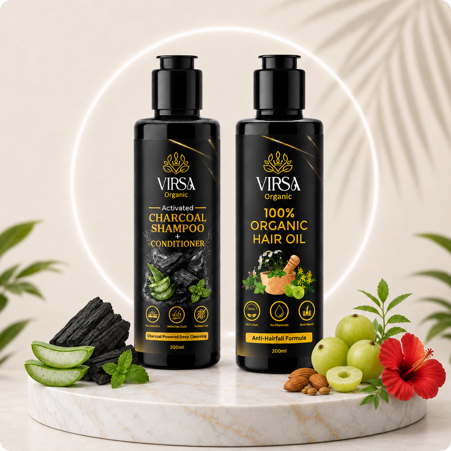 Virsa Organic Hair Oil & Shampoo Bundle